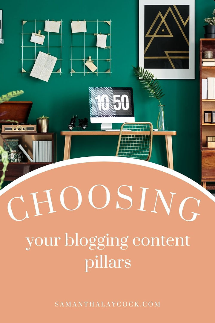 How to choose your blogging content pillars.