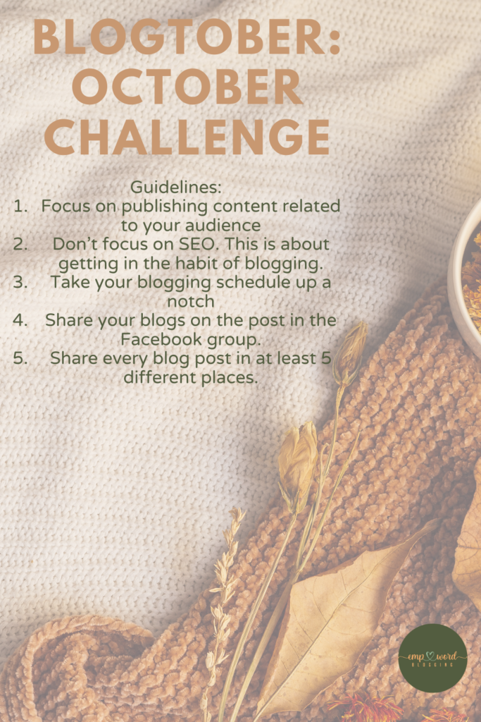 blogging challenge